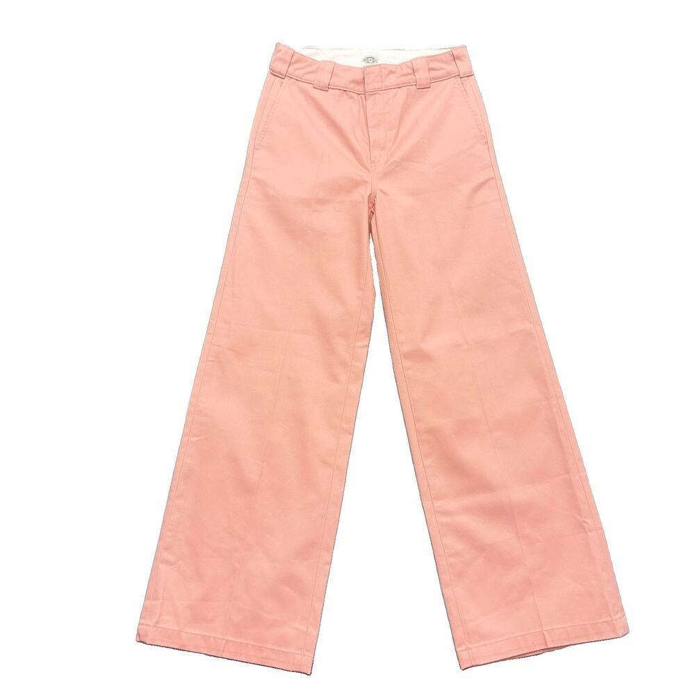 Dickies Pink Work Pants High Rise Regular Fit Wide Leg Work Pants 4R (30x32)